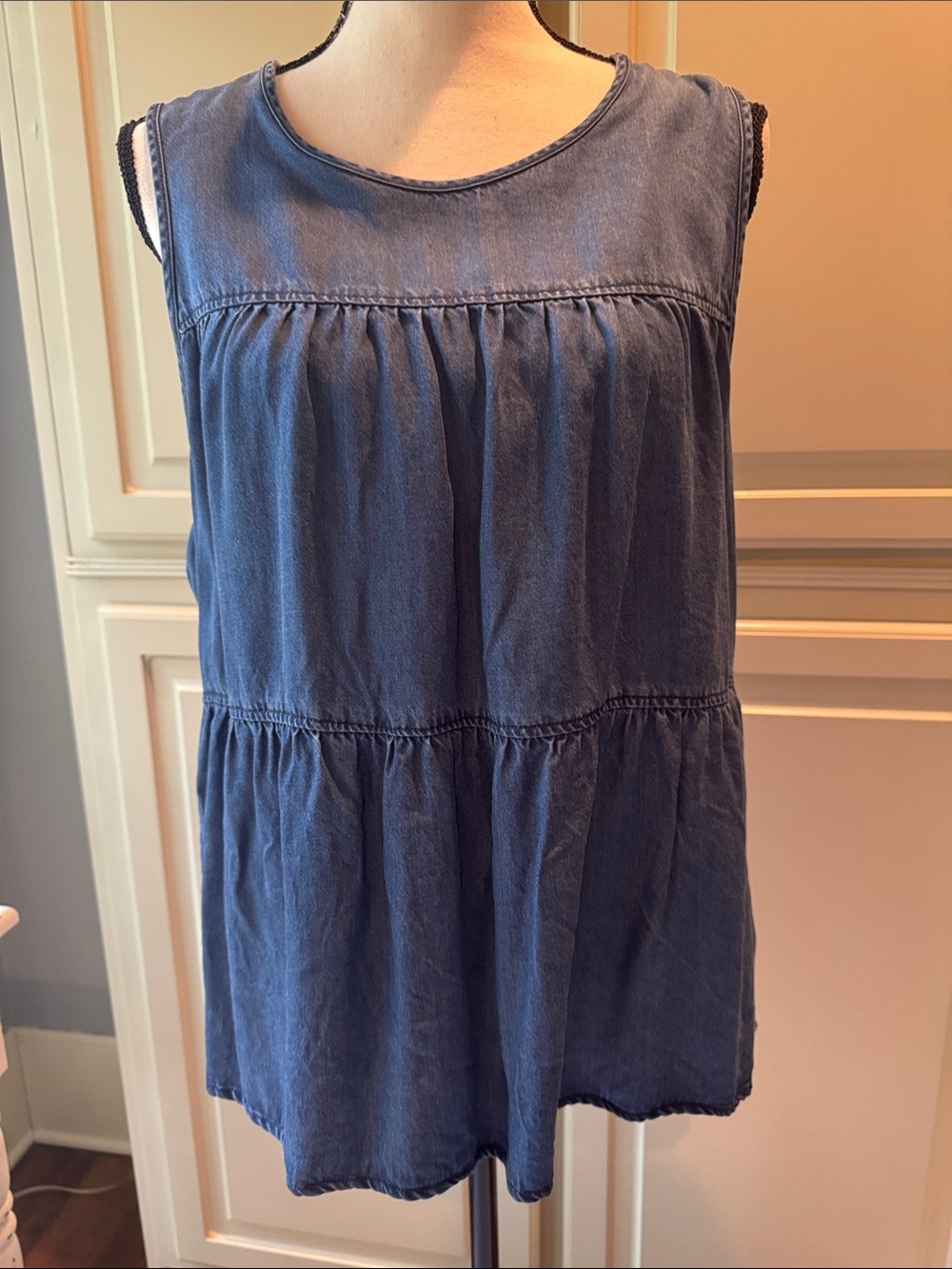 Universal Thread Navy Blue Sleeveless Tiered Tunic